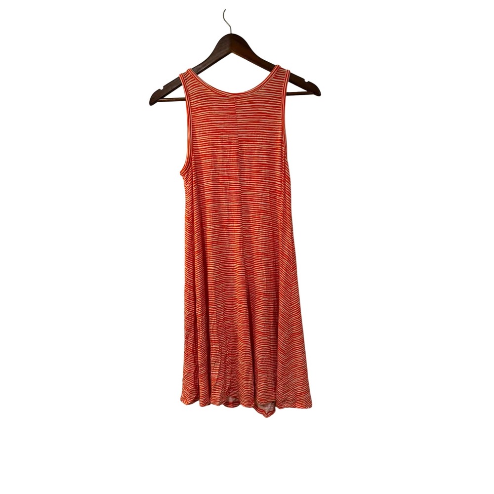 Old Navy Swing Dress Womens S Orange Excellent Striped Sleeveless Knit Mini